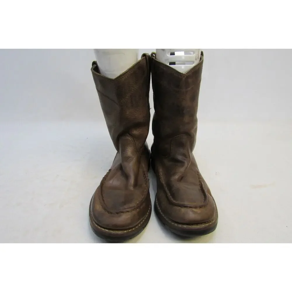 Smoky Mountain Youth Sz 1 R Brown Leather Moc Toe Western Cowboy Boots